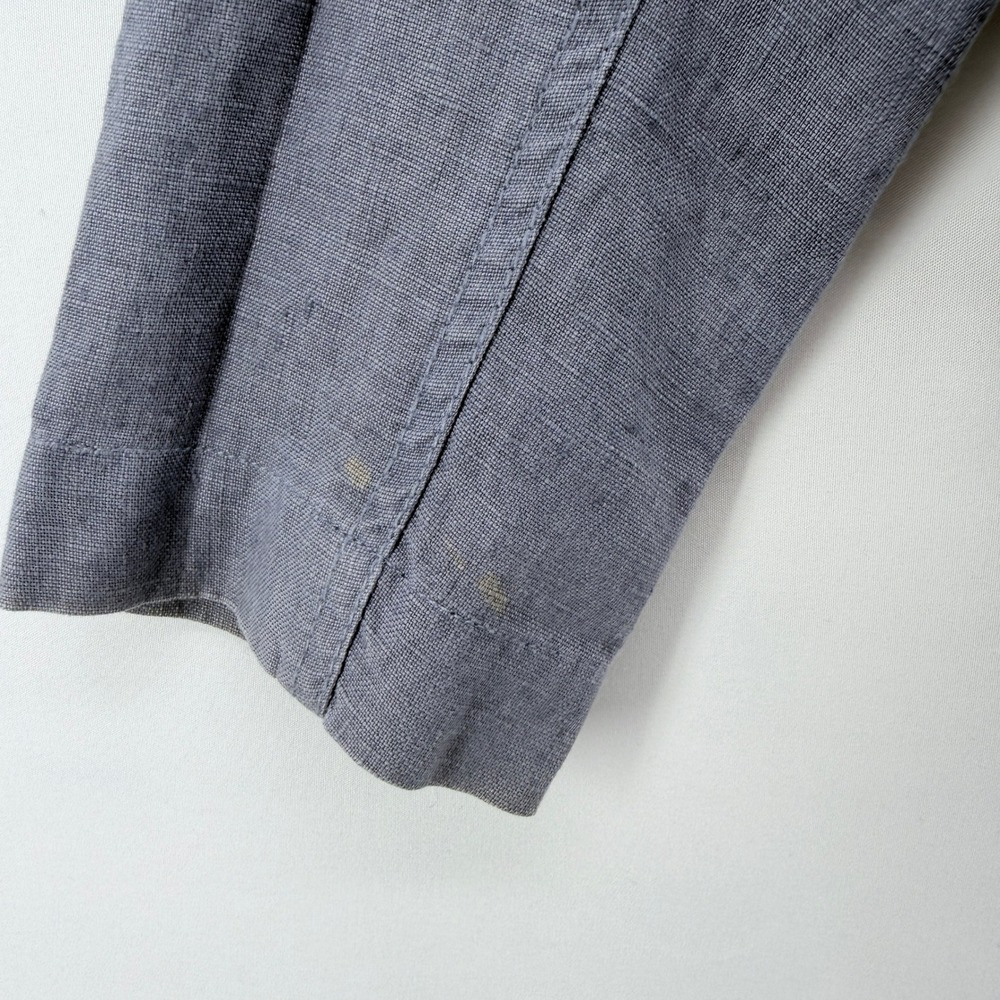 KUT from the Kloth Womens Linen Drape Front Jacket Blue Grey Size L KJ11701‎ - Picture 5 of 5